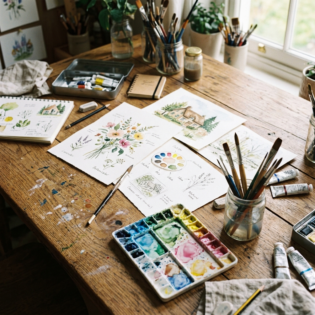 WATERCOLOR & INK TECHNIQUES